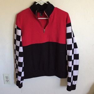 forever 21 race car quarter zip
